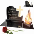 DEKORACJA na grób ZNICZ podstawka na cmentarz LAMPKA LED wieczna latarenka