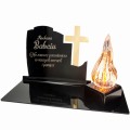 DEKORACJA na grób ZNICZ podstawka na cmentarz LAMPKA LED wieczna latarenka