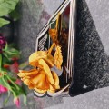 DEKORACJA na grób GRAWEROWANY ZNICZ podstawka na cmentarz RÓŻA DLA RODZICÓW