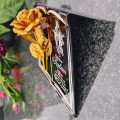 DEKORACJA na grób GRAWEROWANY ZNICZ podstawka na cmentarz RÓŻA DLA RODZICÓW