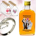 PIERSIÓWKA WESELNA 10x butelka 100ml na ALKOHOL z NADRUK prezent dla gości