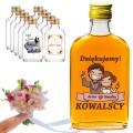 PIERSIÓWKA WESELNA 10x butelka 200ml na ALKOHOL z NADRUK prezent dla gości