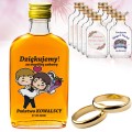 PIERSIÓWKA WESELNA 10x butelka 200ml na ALKOHOL z NADRUK prezent dla gości