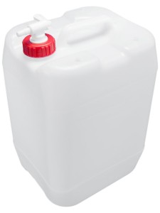 KANISTER BIAŁY 20L +KRAN SPUSTOWY + KOREK POJEMNIK