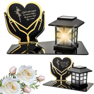 Solarny znicz LED STATUETKA NA CMENTARZ GRÓB DUŻA wieczna lampka nagrobna
