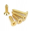 88 SZT WKRĘTY DO DREWNA 2,5x14 mm ZŁOTE MINI WKRĘTY OCYNK