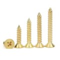 88 SZT WKRĘTY DO DREWNA 2,5x14 mm ZŁOTE MINI WKRĘTY OCYNK