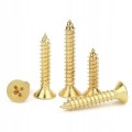 88 SZT WKRĘTY DO DREWNA 2,5x14 mm ZŁOTE MINI WKRĘTY OCYNK