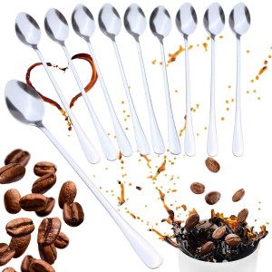 ŁYŻECZKI DŁUGIE DO LATTE KAWY ŁYŻECZKA Deserowa 12szt Deserowe Zestaw kawa