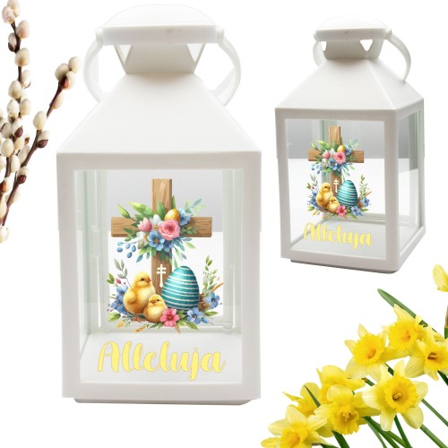 BIAŁY ZNICZ NA WIELKANOC WIELKANOCNY NA GRÓB LATARENKA