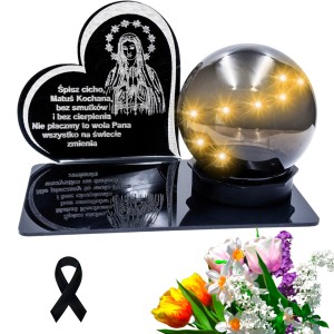 SOLARNY ZNICZ Kula LED Maryja Statuetka NA Cmentarz GRÓB Duża DZIEŃ Mamy
