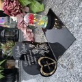DEKORACJA na grób GRAWEROWANY ZNICZ podstawka na cmentarz RÓŻA DLA RODZICÓW