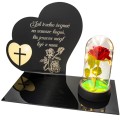 DEKORACJA na grób ZNICZ podstawka na cmentarz LAMPKA LED wieczna latarenka
