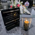 DEKORACJA na grób ZNICZ podstawka na cmentarz LAMPKA LED wieczna latarenka