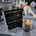 DEKORACJA na grób ZNICZ podstawka na cmentarz LAMPKA LED wieczna latarenka