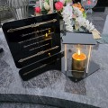 DEKORACJA na grób ZNICZ podstawka na cmentarz LAMPKA LED wieczna latarenka