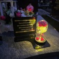 DEKORACJA na grób ZNICZ podstawka na cmentarz LAMPKA LED wieczna latarenka