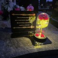 DEKORACJA na grób ZNICZ podstawka na cmentarz LAMPKA LED wieczna latarenka