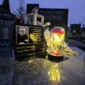 ZNICZ LED Statuetka Ze Zdjęciem Cmentarz GRÓB dla Mamy Taty Babci Dziadka