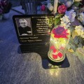 ZNICZ LED Statuetka Ze Zdjęciem Cmentarz GRÓB dla Mamy Taty Babci Dziadka