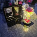 ZNICZ LED Statuetka Ze Zdjęciem Cmentarz GRÓB dla Mamy Taty Babci Dziadka