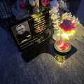 ZNICZ LED Statuetka Ze Zdjęciem Cmentarz GRÓB dla Mamy Taty Babci Dziadka