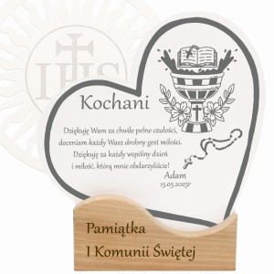 Podziękowanie Pierwsza Komunia ŚW dla CHRZESTNYCH DZIADKÓW GOŚCI Statuetka    GRAP-046-W2-KOM-PODZ