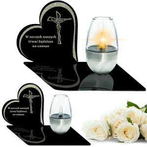 WIECZNY ZNICZ SOLARNY Podstawka na Znicze na GRÓB CMENTARZ DUŻY Lampka 