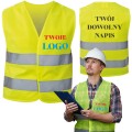 Personalizowana Kamizelka Odblaskowa z Nadrukiem Logo Przewiewna BHP XXL