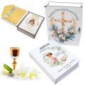 BIBLIA W PUDEŁKU Pamiątka Pierwszej Komunii Świętej PREZENT NA KOMUNIĘ