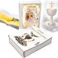 BIBLIA W PUDEŁKU Pamiątka Pierwszej Komunii Świętej PREZENT NA KOMUNIĘ