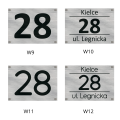 TABLICZKA Z NUMEREM NA DOM TABLICA ADRESOWA Aluminiowa Numer Domu dystanse