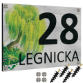 TABLICZKA Z NUMEREM NA DOM TABLICA ADRESOWA Aluminiowa Numer Domu Adresówka UVP-153-SIL-TERKOL-S