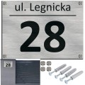 TABLICZKA Z NUMEREM NA DOM TABLICA ADRESOWA Aluminiowa Numer Domu Adresówka UVP-153-SIL-B