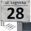 TABLICZKA Z NUMEREM NA DOM TABLICA ADRESOWA Aluminiowa Numer Domu Adresówka UVP-153-SIL-B