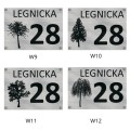 TABLICZKA Z NUMEREM NA DOM TABLICA ADRESOWA Aluminiowa Numer Domu Adresówka UVP-153-SIL-TER-B