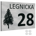 TABLICZKA Z NUMEREM NA DOM TABLICA ADRESOWA Aluminiowa Numer Domu Adresówka UVP-153-SIL-TER-T