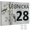 TABLICZKA Z NUMEREM NA DOM TABLICA ADRESOWA Aluminiowa Numer Domu Adresówka UVP-153-SIL-TERKOL-T