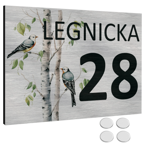 TABLICZKA Z NUMEREM NA DOM TABLICA ADRESOWA Aluminiowa Numer Domu Adresówka UVP-153-SIL-TERKOL-T