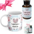 PREZENT NA DZIEŃ BABCI KUBEK CERAMICZNY 330ML + ŚWIECA ZAPACHOWA ŚWIECZKA