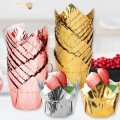 DUŻE PAPILOTKI DO MUFFINEK RÓŻOWE FOREMKI NA BABECZKI Wysokie Sztywne 50szt