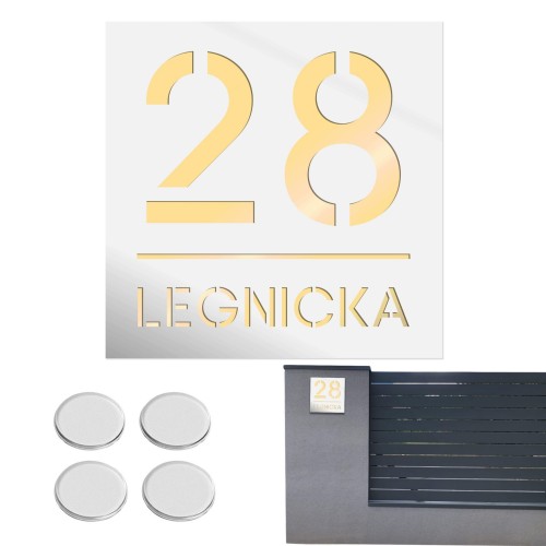 TABLICZKA Z NUMEREM DOMU DUŻA TABLICA ADRESOWA Na Dom Adresówka 20X20CM LASP-342-K-4