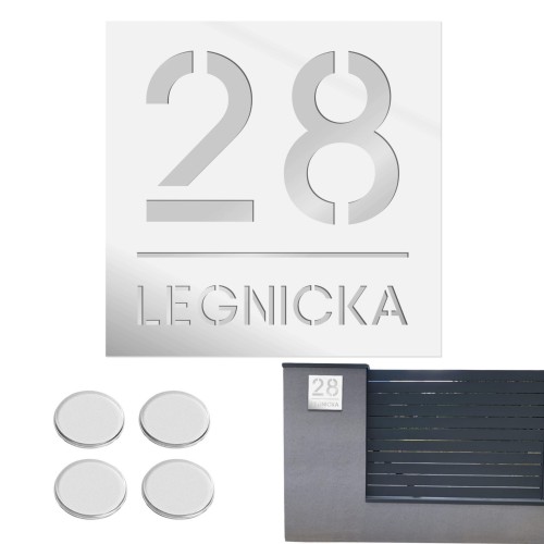 TABLICZKA Z NUMEREM DOMU DUŻA TABLICA ADRESOWA Na Dom Adresówka 20X20CM
