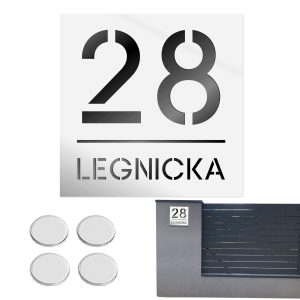 TABLICZKA Z NUMEREM DOMU DUŻA TABLICA ADRESOWA Na Dom Adresówka 20X20CM LASP-342-K-6