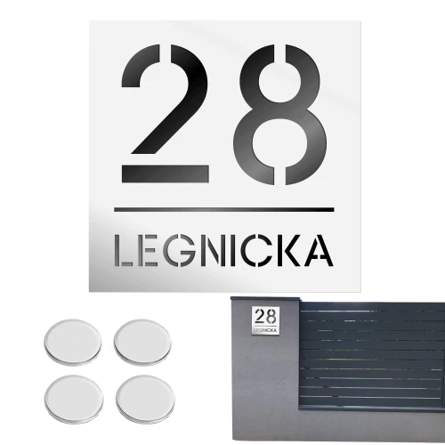 TABLICZKA Z NUMEREM DOMU DUŻA TABLICA ADRESOWA Na Dom Adresówka 20X20CM LASP-342-K-6
