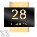 TABLICZKA Z NUMEREM DOMU TABLICA ADRESOWA Na Dom Numer Plus Ulica 32x32cm  LASP-342-P-1
