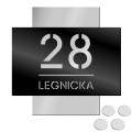 TABLICZKA Z NUMEREM DOMU TABLICA ADRESOWA Na Dom Numer Plus Ulica 32x32cm