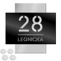 TABLICZKA Z NUMEREM DOMU TABLICA ADRESOWA Na Dom Numer Plus Ulica 32x32cm