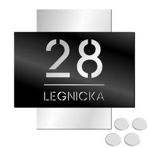 TABLICZKA Z NUMEREM DOMU TABLICA ADRESOWA Na Dom Numer Plus Ulica 32x32cm LASP-342-P-3