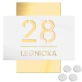 TABLICZKA Z NUMEREM DOMU TABLICA ADRESOWA Na Dom Numer Plus Ulica 32x32cm LASP-342-P-4